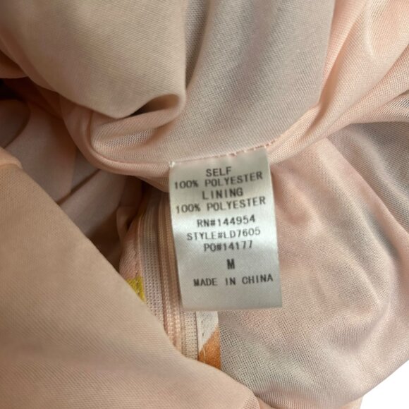 Luxxel Watercolor Off Shoulder Drawstring Lined Mini Babydoll Dress Size M - Picture 5 of 6